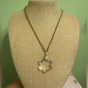 Gold Snowflake Pendant Necklace